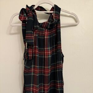 J. Crew Winter Plaid Sleeveless Blouse
